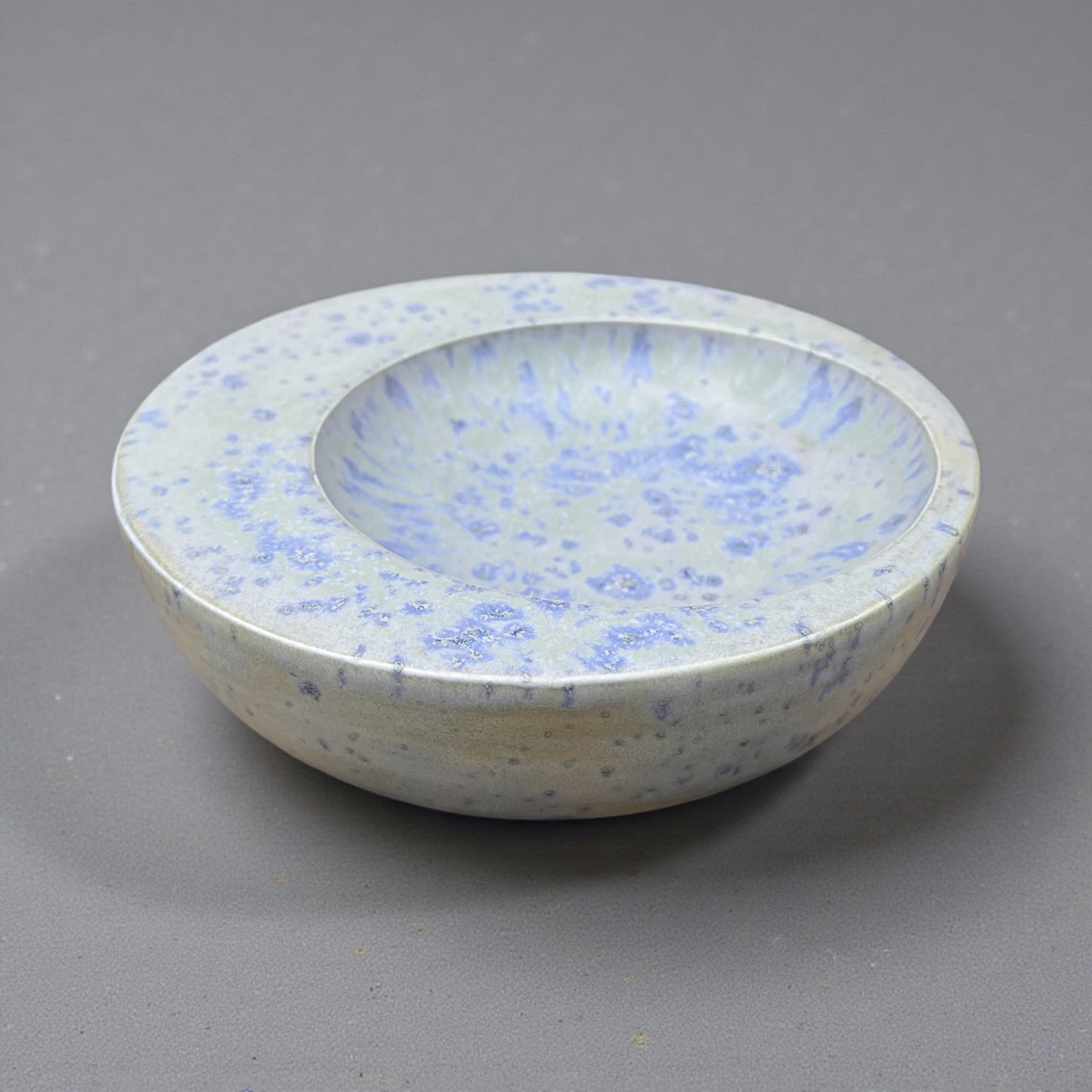 Moonjar blå mat med pletter