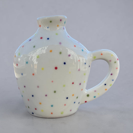 Lilje vase med hank m. Pletter