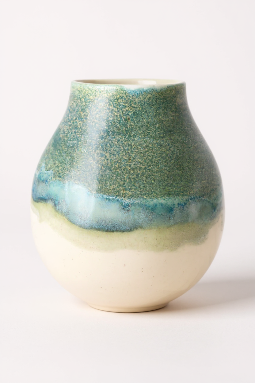 Drop vase - lys grøn m effekt