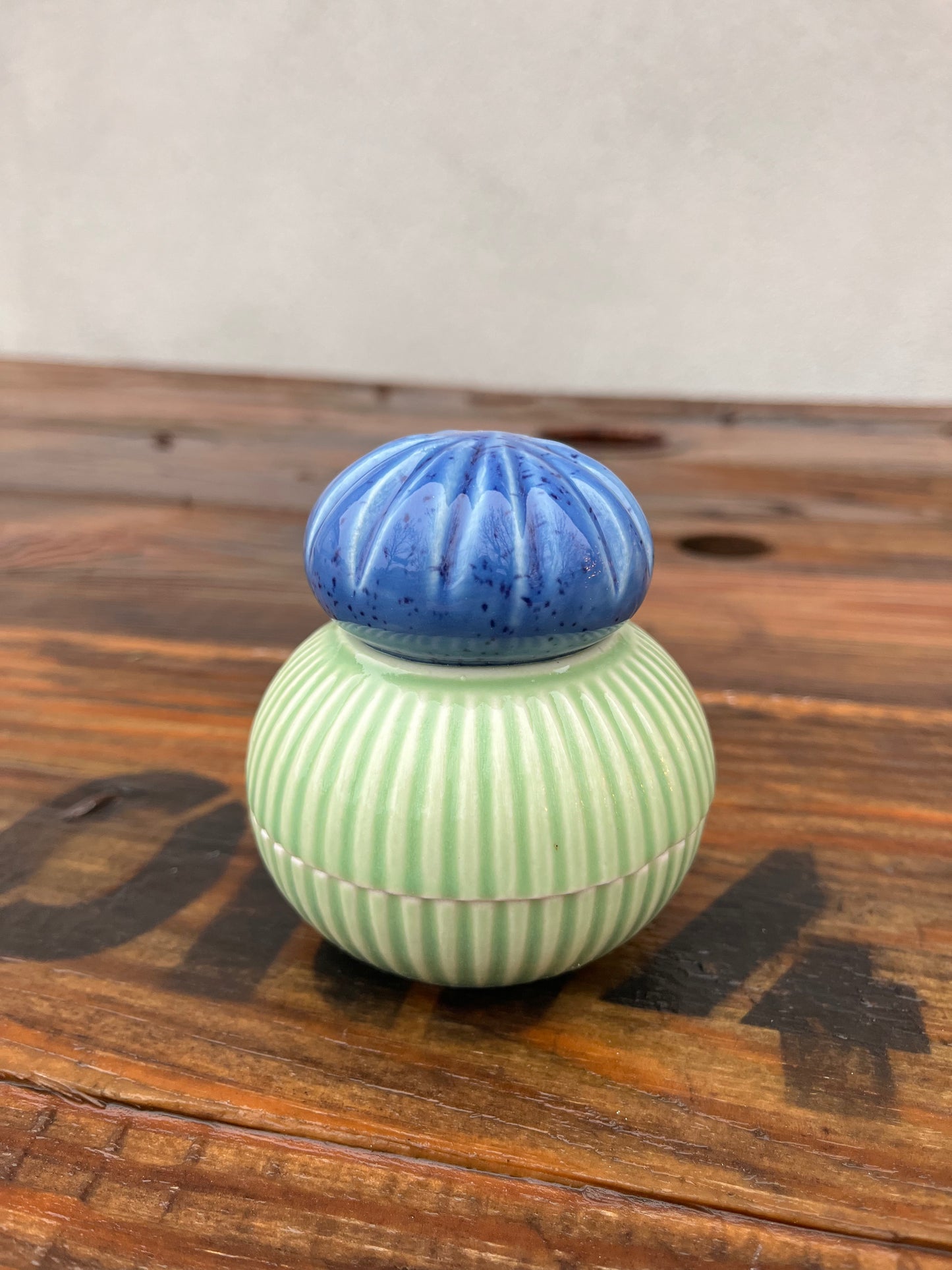 Rille bonbonniere grøn