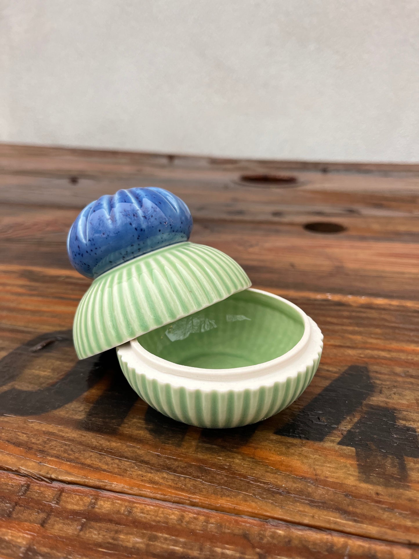 Rille bonbonniere grøn