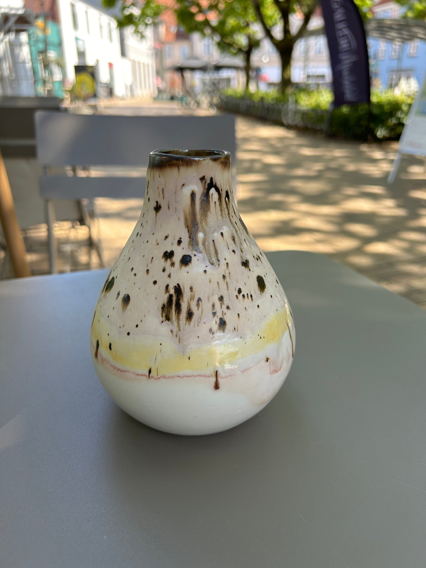 Lisbeth vase - Brun & Gul