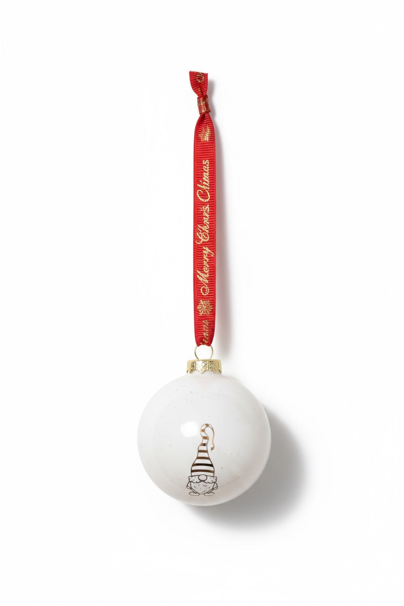 Julekugler - mellem rund, hvid