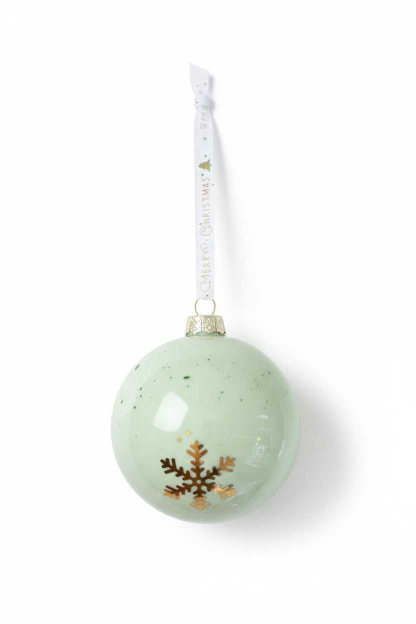 Julekugler - stor rund, Lys grøn