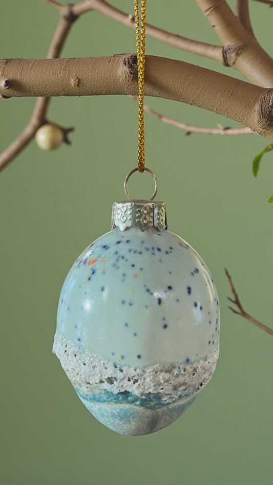 Påskeæg 5cm grøn med effekt